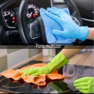 Kit com 5 Pano Microfibra 30x30 limpeza em Geral Multiuso