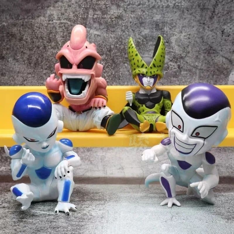 Action Figure Bonecos miniatura Vilões Dragon Ball Z Freeza Cell Majin Boo anime cultura Pop colecionáveis.