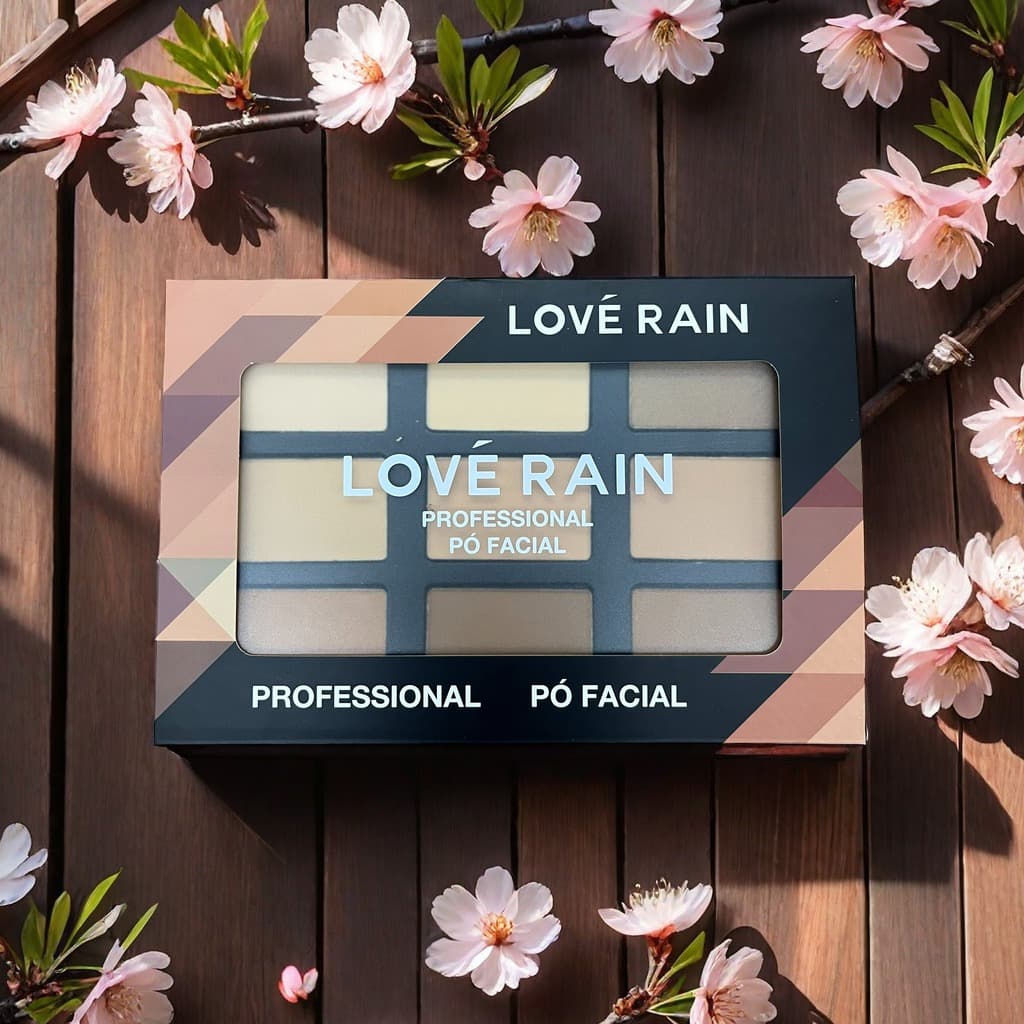Paleta de Pó Facial Compacto Profissional Para Maquiagem LOVE RAIN/BUBY ROSE Contorno Em Pó On Sale