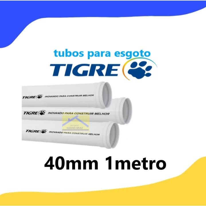 TUBO ESGOTO TIGRE 40MM 1 METRO. em estoque.