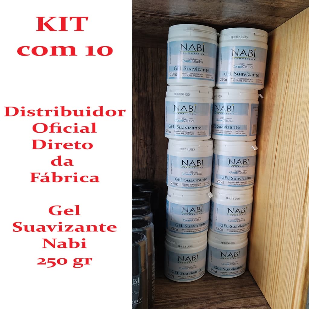 Kit 10 Gel Suavizante Nabi 250g Alívio de Dores Musculares.  Garanto recepção. Distribuidor Oficial. Direto da fábrica.