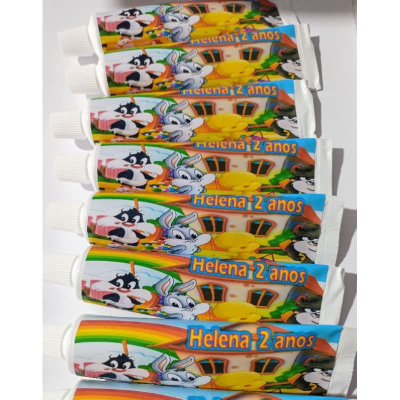 15 unidades creme dental personalizados no tema desejado
