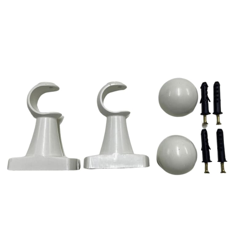 Suporte Para Cortina Varão Simples Par Com Ponteira Reforçado 28mm