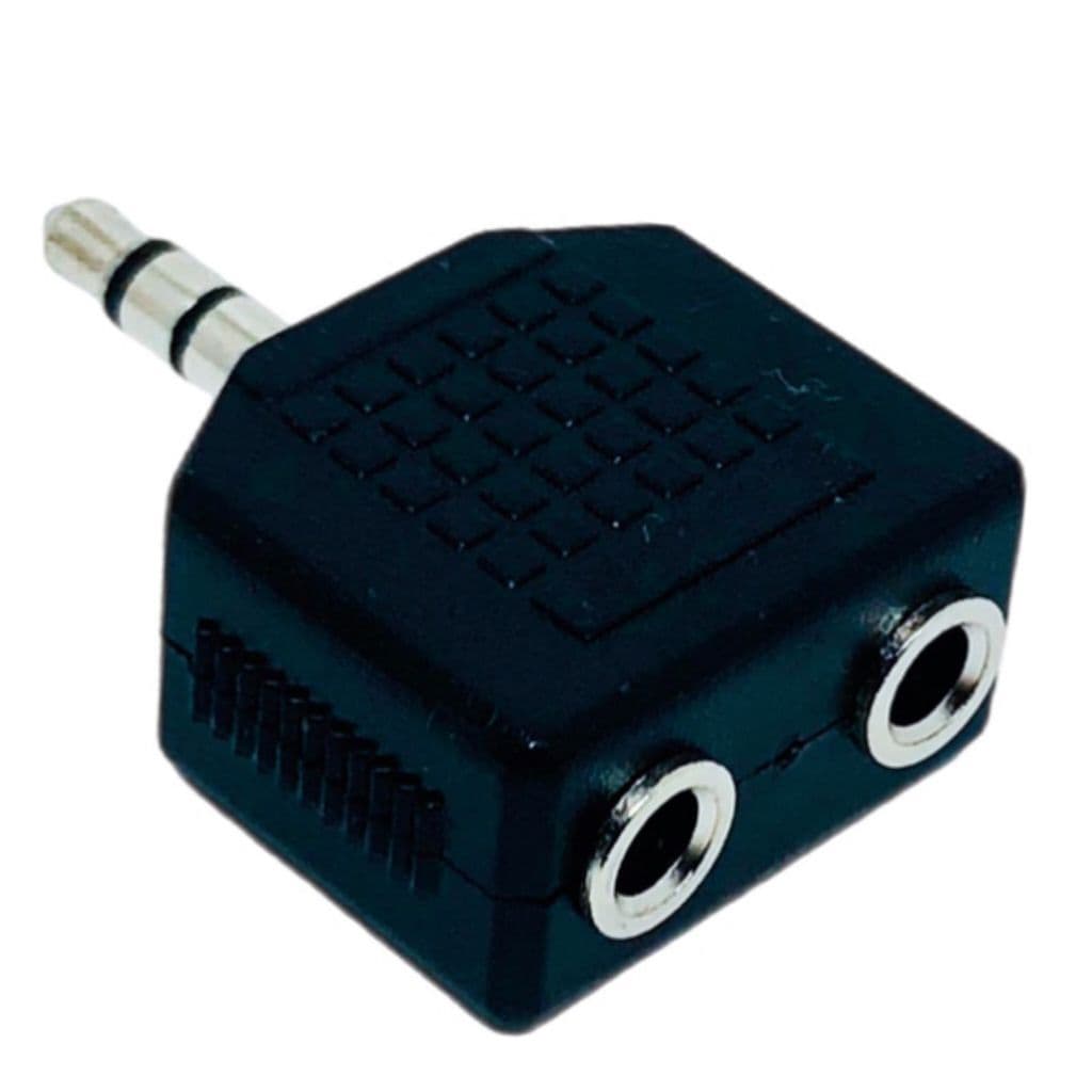 Plug Adaptador Divisor Duplicador Splitter Fone P2 Duplo Estereo