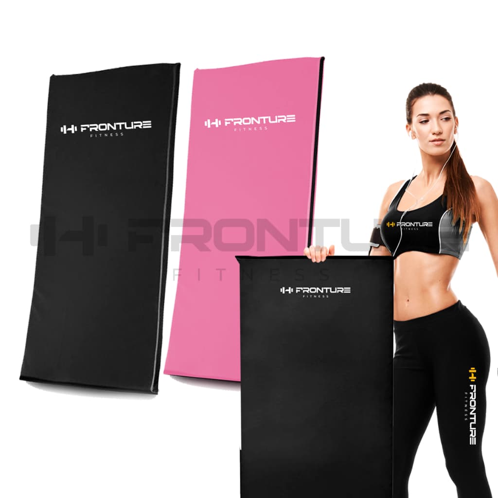 Colchonete de Academia Preto Rosa Espuma Ginastica Fitness Abdominal Macia Yoga Pilates