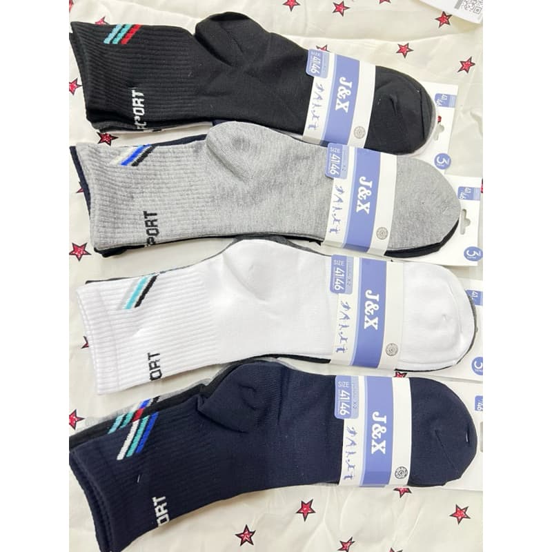 KIT 6/12 Pares meias cano alto longa"Masculinas"