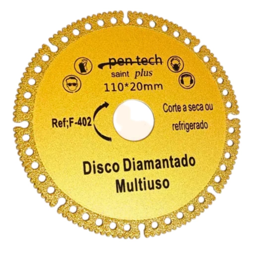 Disco Corta Tudo Diamantado Madeira Cerâmica Pvc Aço 110mm