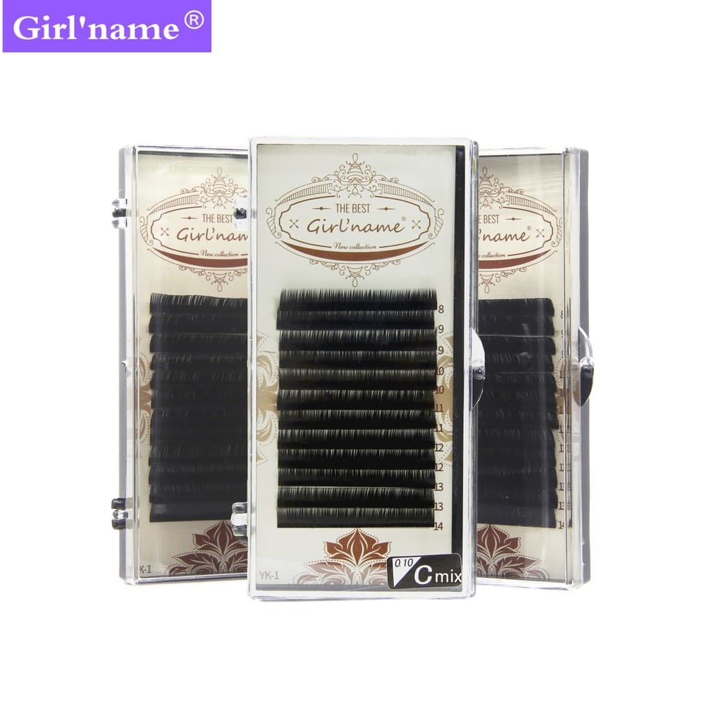 Girl'name Extensão Falsa Profissional Faux Mink Extensões Cílios postiços