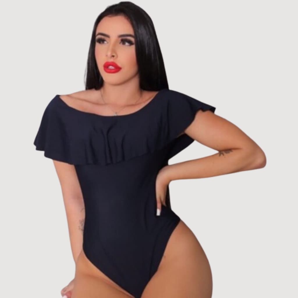 Body Feminino Suplex Ciganinha Ombro a Ombro Maiô Feminino Moda Blogueira