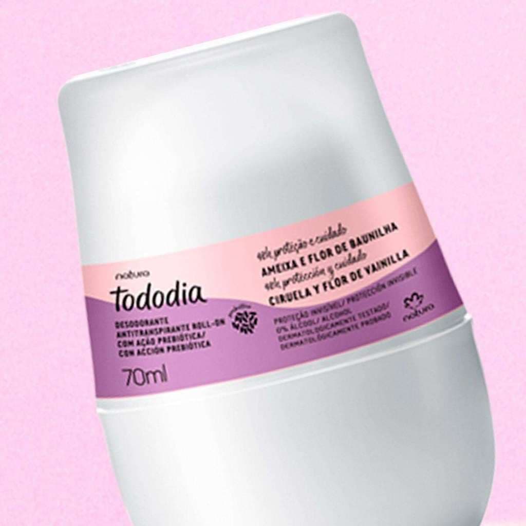 Ameixa e Flor de Baunilha Roll-on Desodorante Antitranspirante Tododia 70 ml Natura