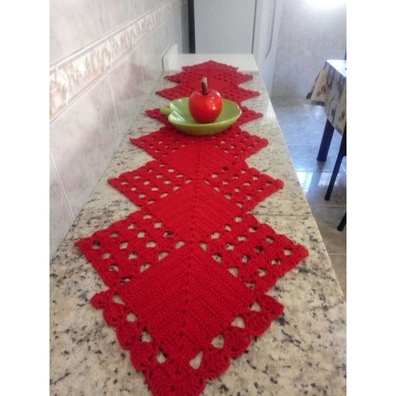 Toalha/ trilho/ caminho de mesa decoração mesa posta artesanato