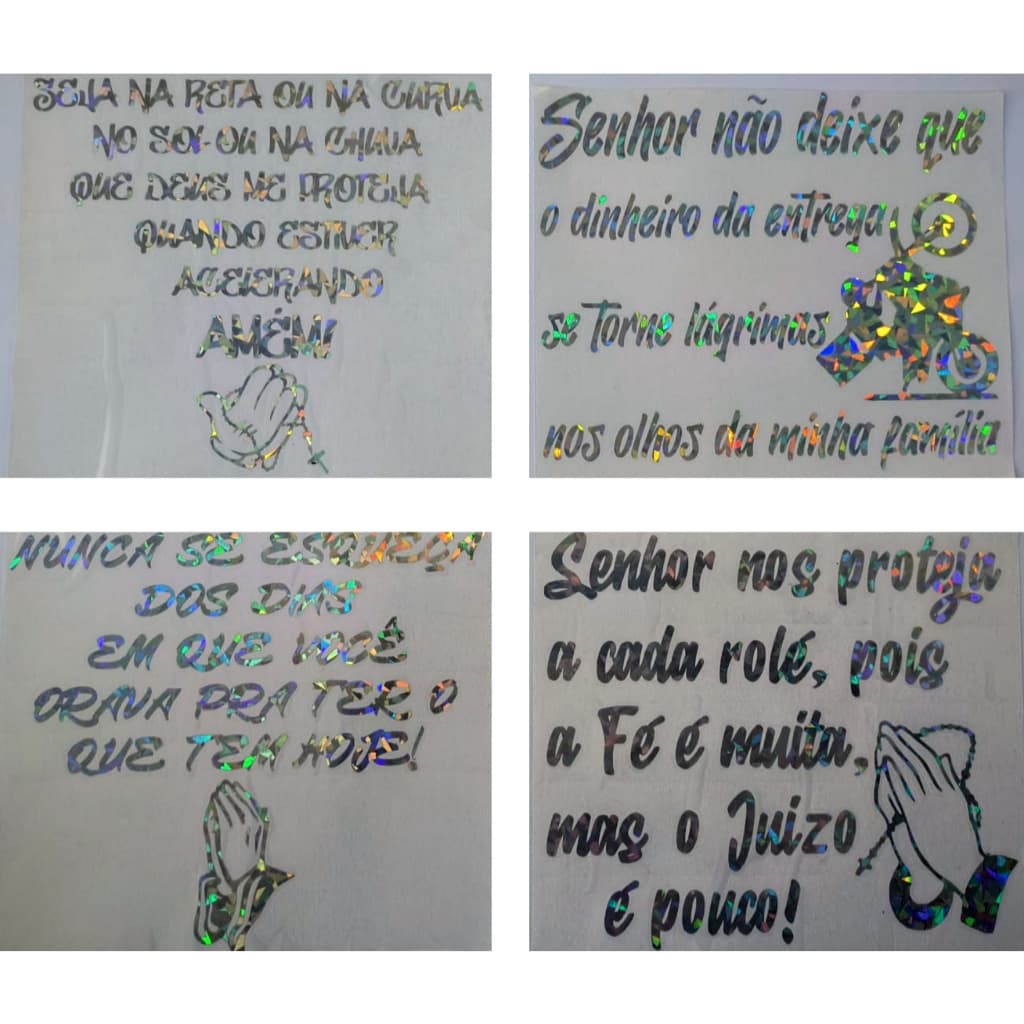 Adesivo Para Moto Carro Frase e Adesivo Osascorte Holográfico Tanque Viseira