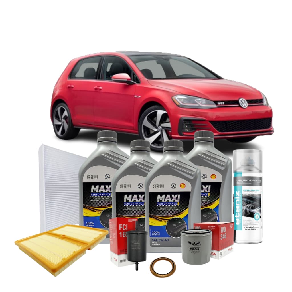 Kit Revisão Troca Óleo Volkswagen 5w40 100% Sintetico Golf Tsi 1.0 1.4 2015 até 2021 Original