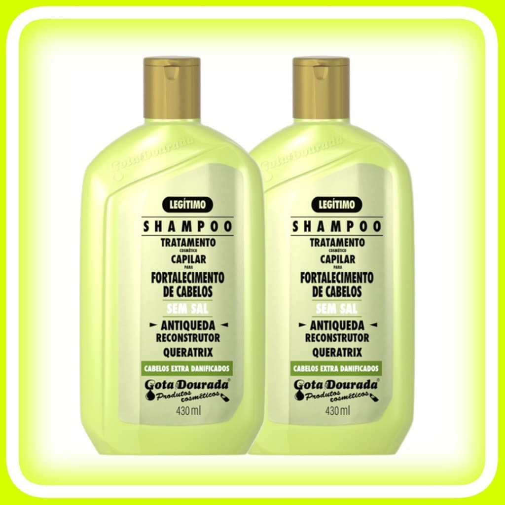 kit Shampoo Antiqueda Gota Dourada Queratrix Jaborandi 2 Unidades