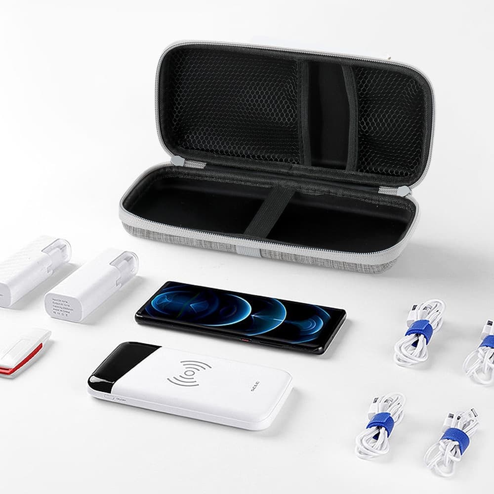 Case Estojo de proteção para eletrônicos, resistente à água Organizador Guardar Fone /Carregador/Cabo/Celular