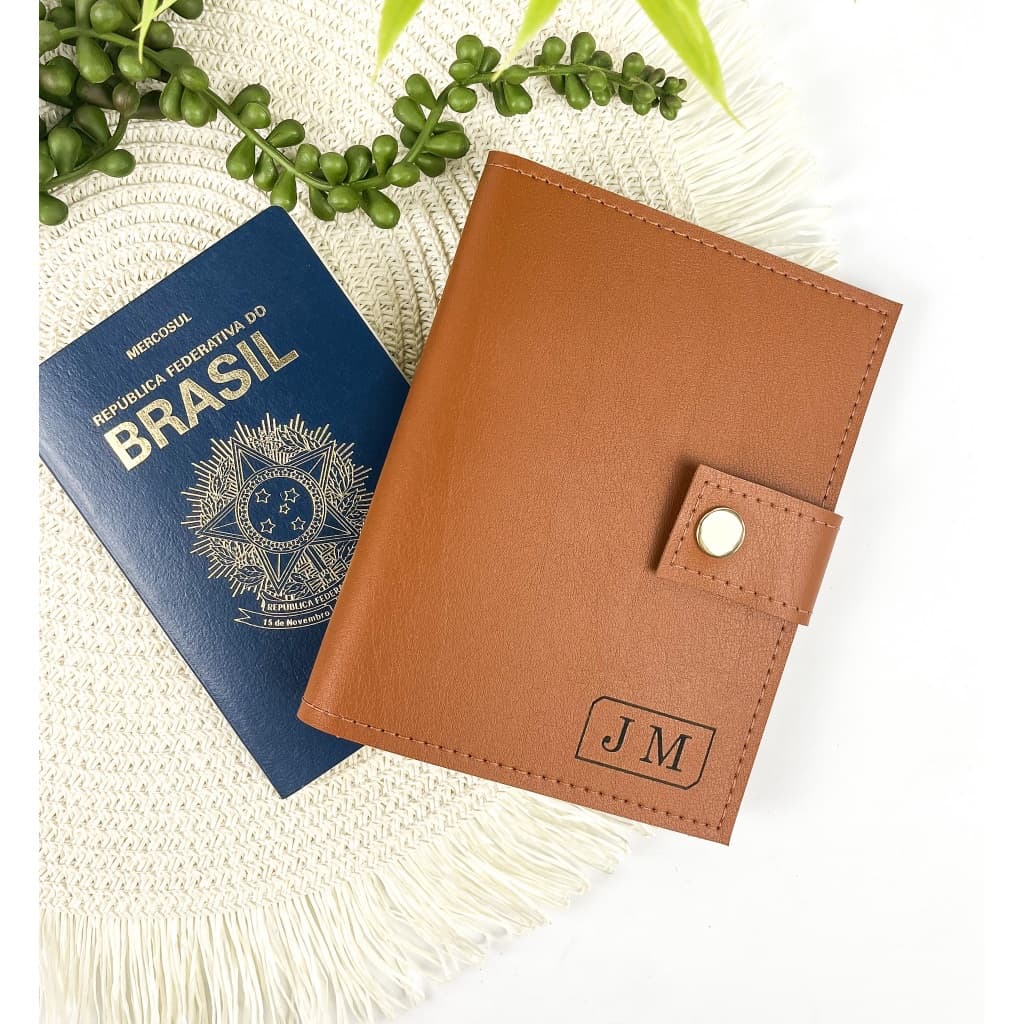 Porta Passaporte Caramelo Personalizado