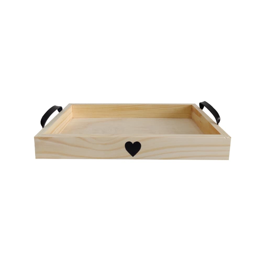 Bandeja Slim 35x20x5cm em Pinus Natural para Organizar Penteadeira e Maquiagens