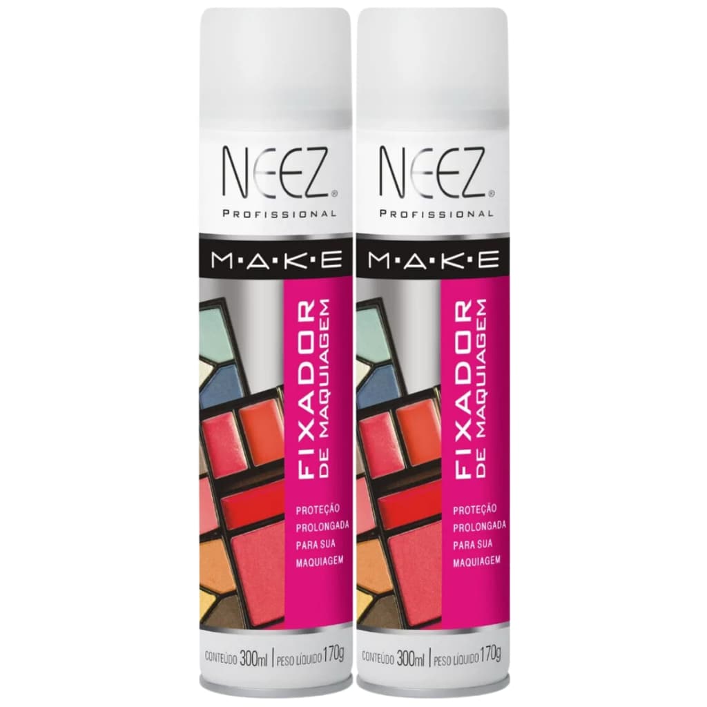 Kit 2x Spray Fixador De Maquiagem Profissional 300ml Neez Hidrata a Pele
