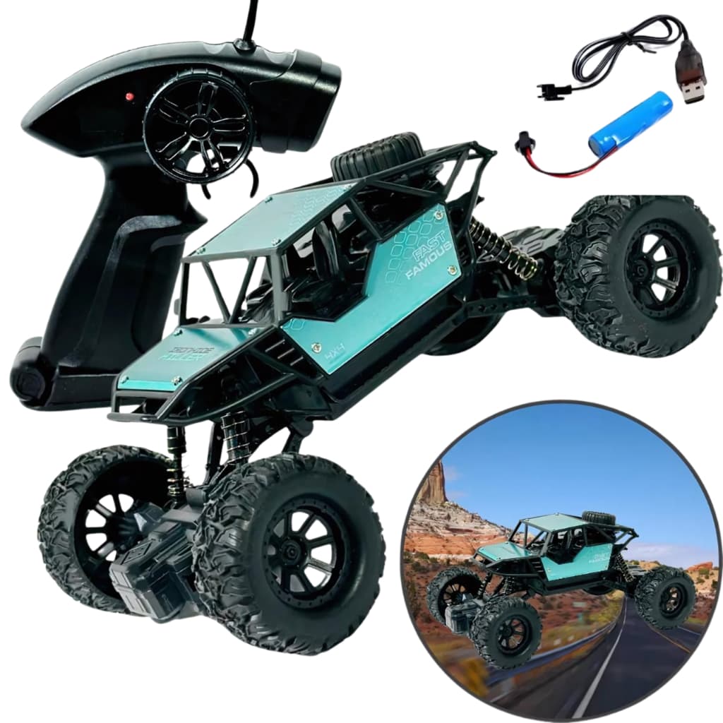 Carrinho Controle Remoto 4x4 Monster Truck Carrinho De Controle Remoto Recarregável OffRoad Presente