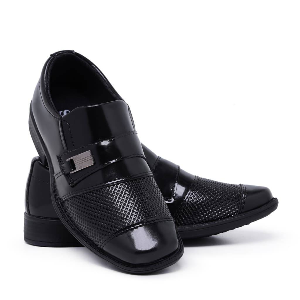 Sapato Social Infantil Masculino Menino Criança Pajem Casamento Formal 444 Preto Marrom