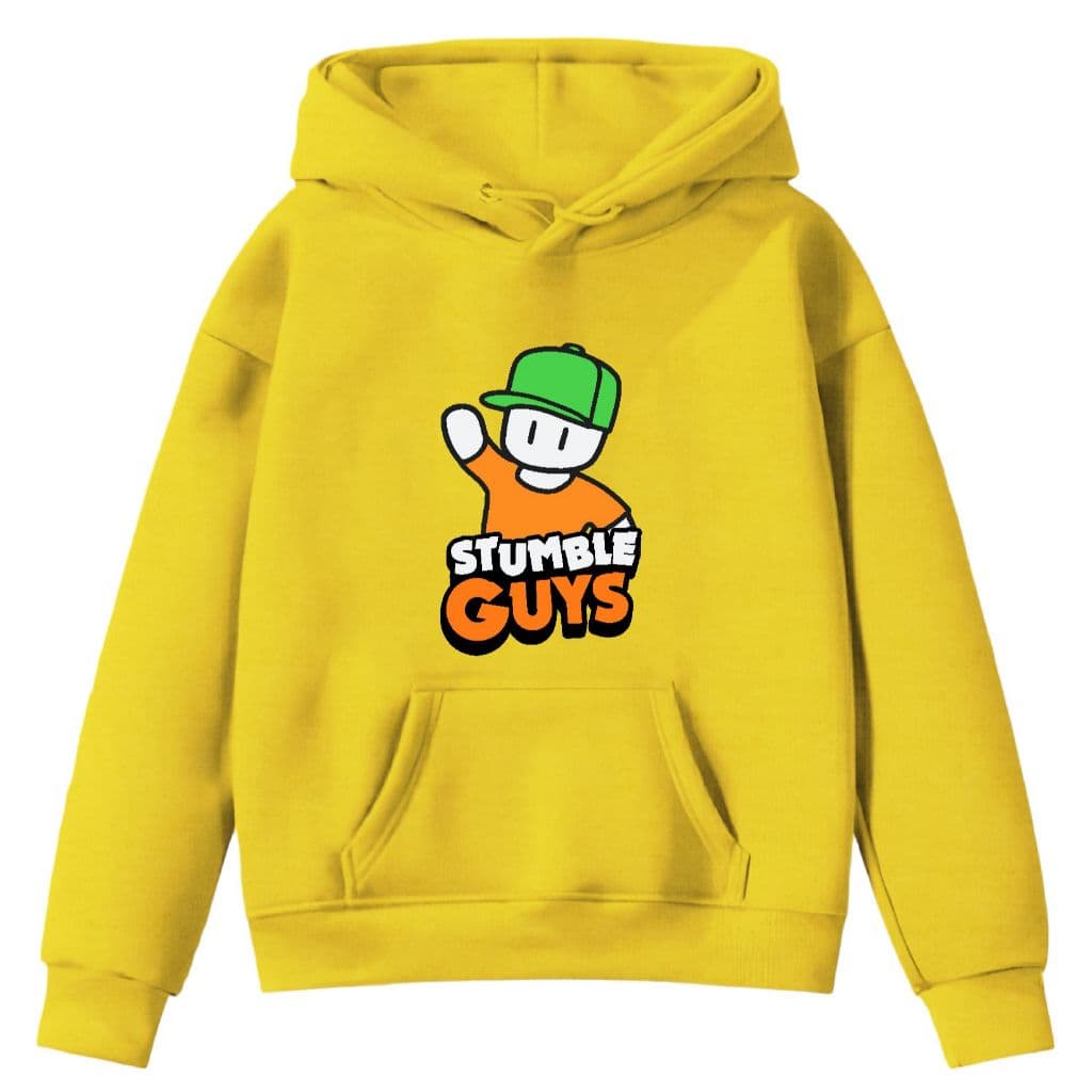 Moletom Kids Alta Qualidade Infantil Kids Stumble Guys Roblox Battle Royale Personag Jogo Equipe Bolso Canguru Com Capuz
