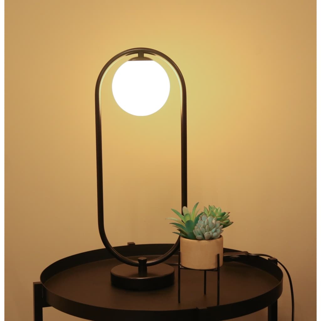 Luminária de Mesa Abajur Oval com Globo de 12cm – Moderna com (LÂMPADA INCLUSA)