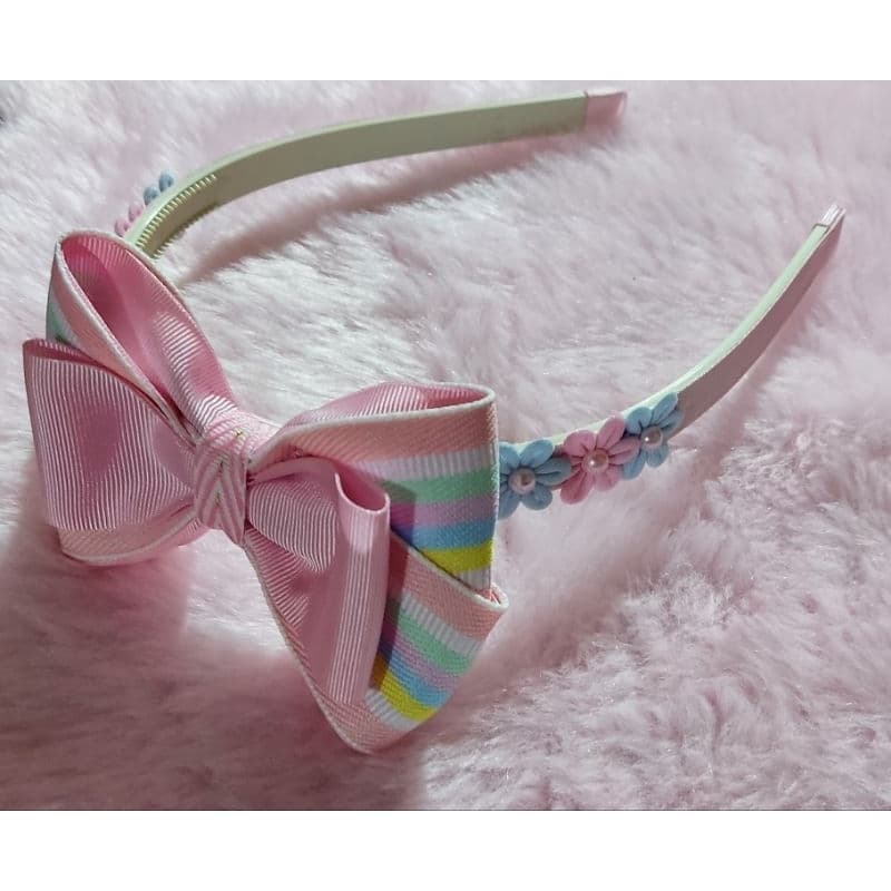 Tiara de cabelo infantil Laços de menina arquinho Laço de cabelo