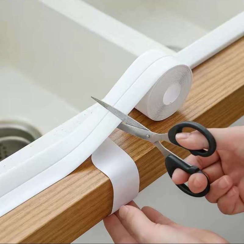 FITA ADESIVA A PROVA D´ÁGUA PARA COZINHA / BANHEIRO / PIA / VASO SÁNITARIO 3.20METROS POR 38MM