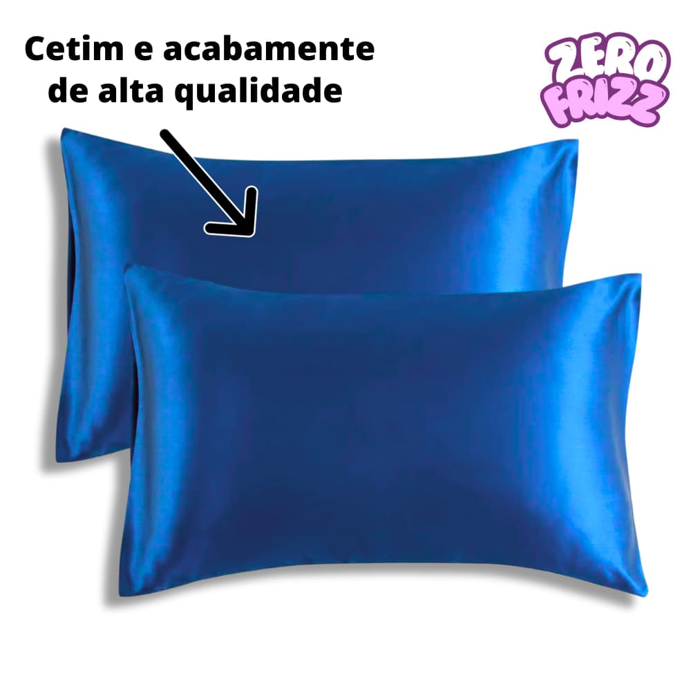 02 CAPAS - TRAVESSEIRO - FRONHA - CAPA FRONHA TRAVESSEIRO CETIM KIT 02 PEÇAS (PAR)