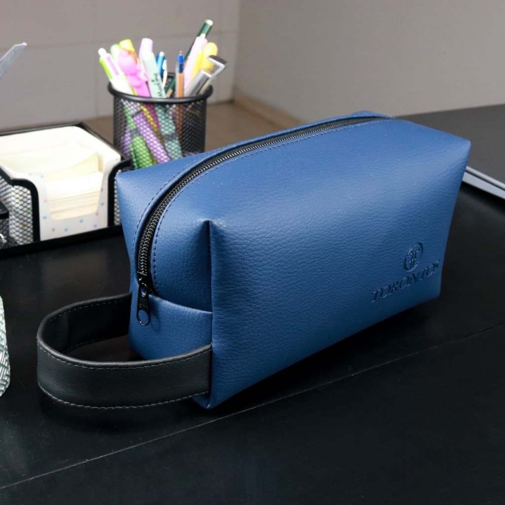 Bolsa Necessaire Pequena Torontos com Fechamento em Zíper Top Super Oferta