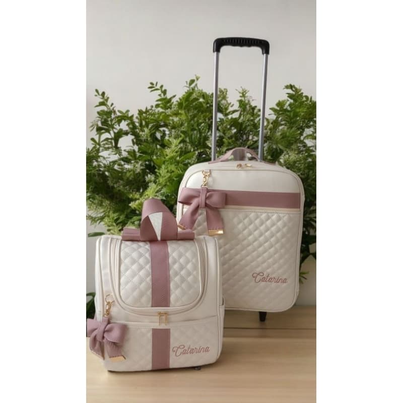 Mala de Rodinhas e Mochila Personalizada com nome