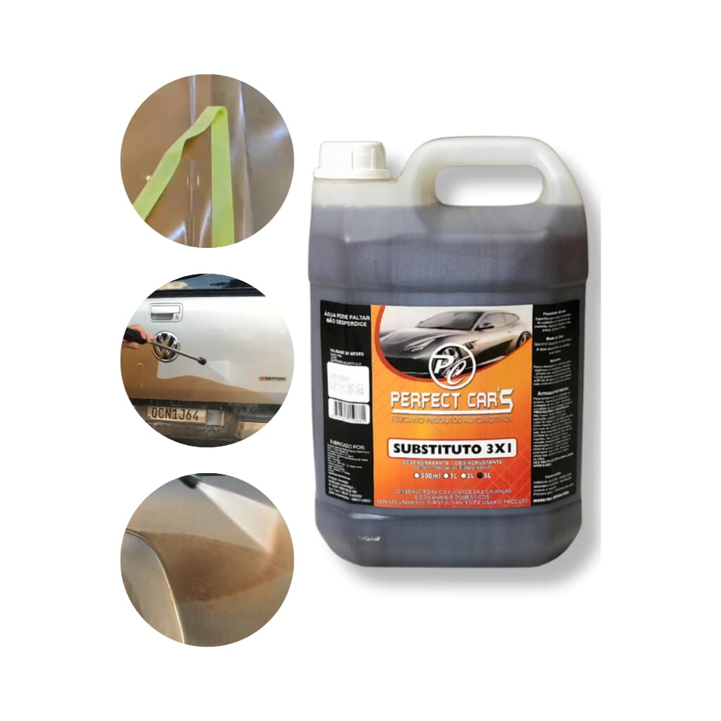Shampoo Automotivo Desengraxante Alcalino Perfect Cars 3x1 galão 5 litos lava motor rodas latarias