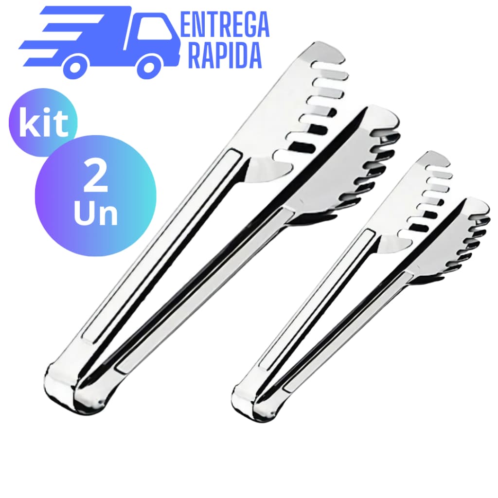 Kit 2 Pegador Massa Salada Inox Multiuso
