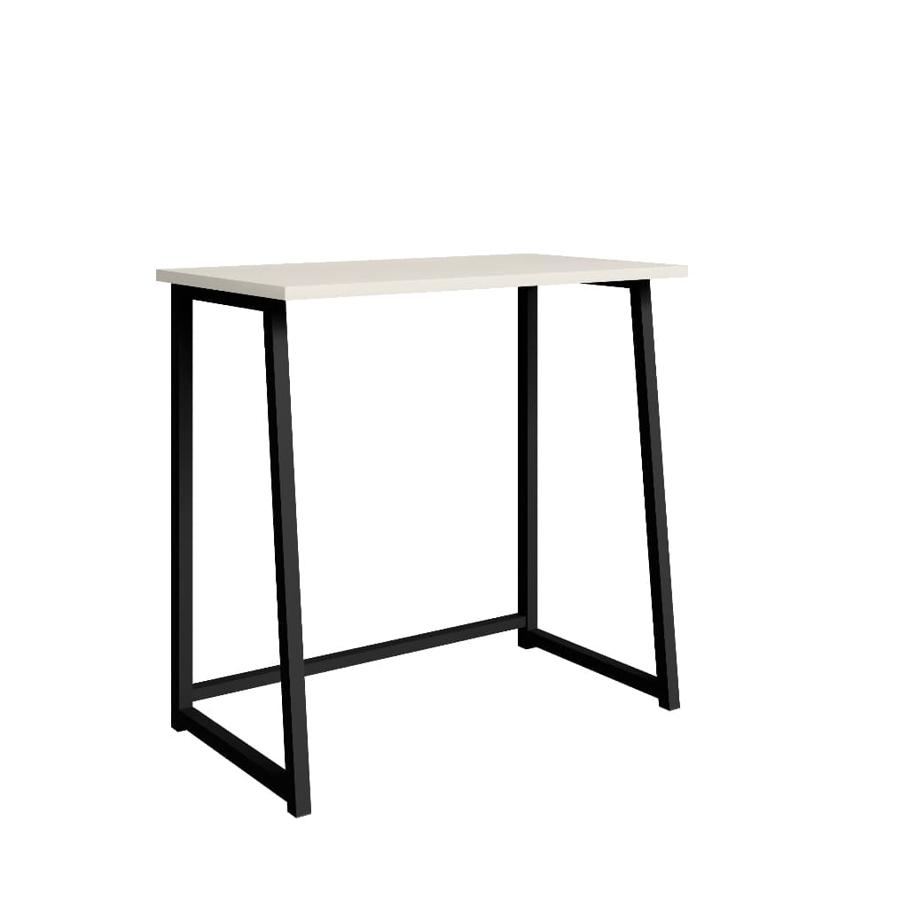 Escrivaninha dobrável de apoio trabalho e estudo aço/mdp- Off/White