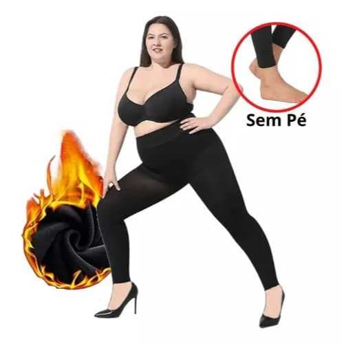 Meia Calça  Grossa Fio 80  Sem Pé veste até 42
