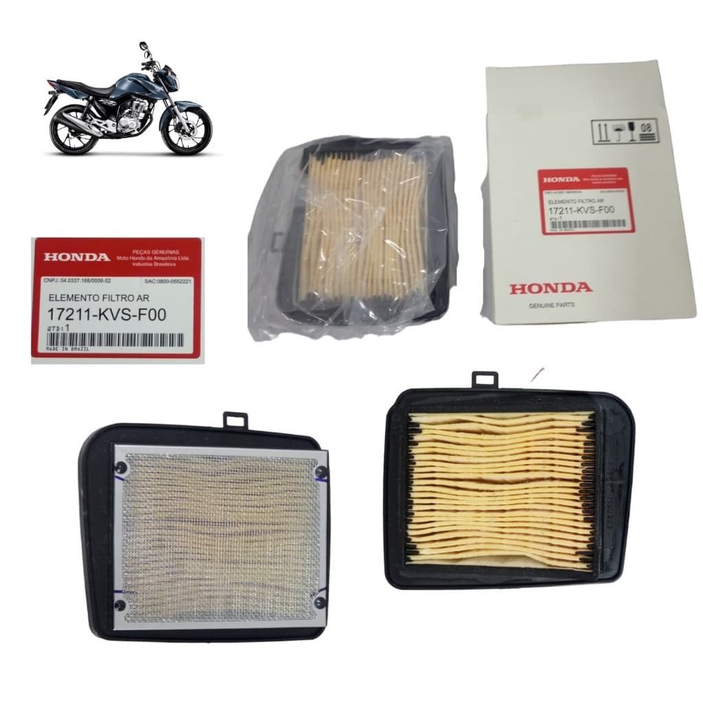 Elemento Completo Filtro de Ar CG 150/160 - Original Honda