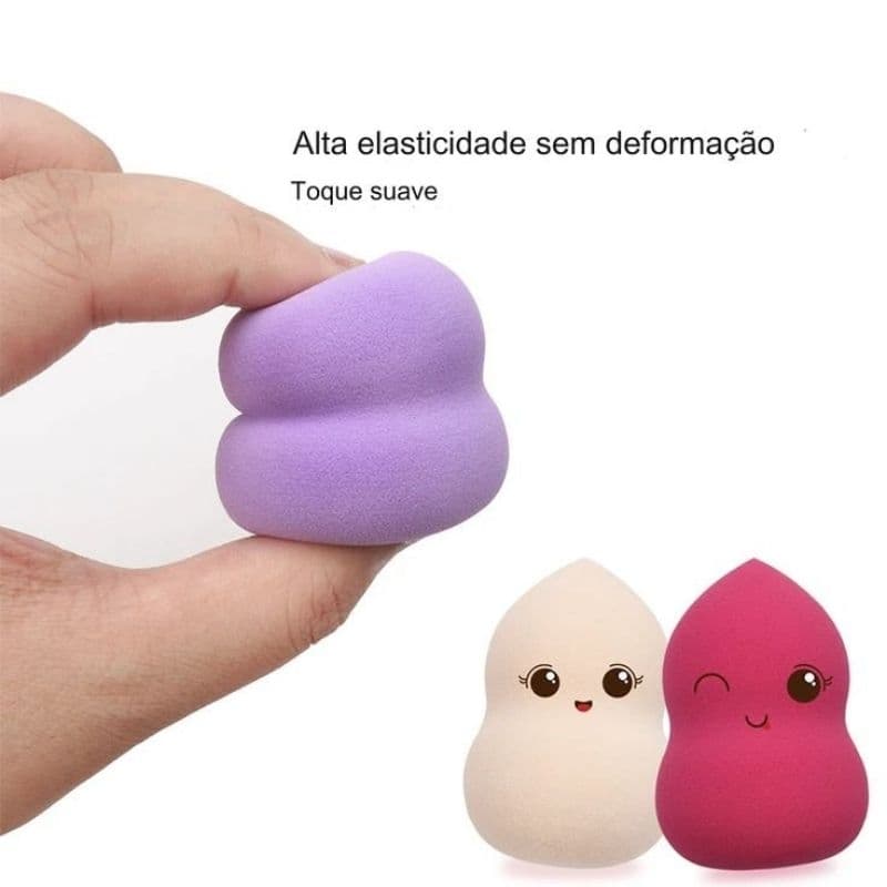 Kit Com 2 Esponjas para maquiagem Tamanho Da Esponja