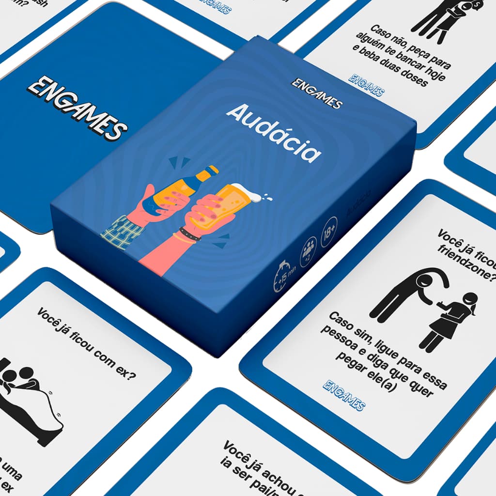Jogo de Cartas Audácia para Adultos Resenha Drink Game Beber festa baralho diversão galera +18