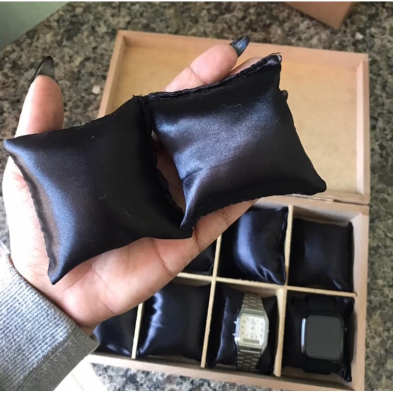 15 Almofadinhas 7x7 de Cetim para Relogio/Pulseira/Lembrancinhas