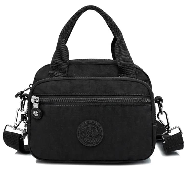 Bolsa Feminia Transversal 2 Zíperes Frontais Compartimento Central Amplo e Elegante Alça de Mão