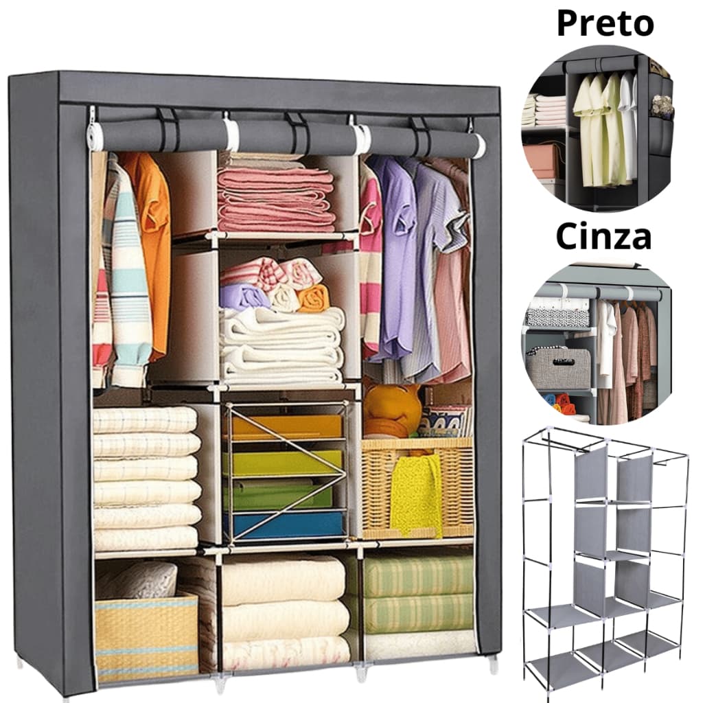 Guarda Roupa Dobrável Organizador De Roupas Armário Barato