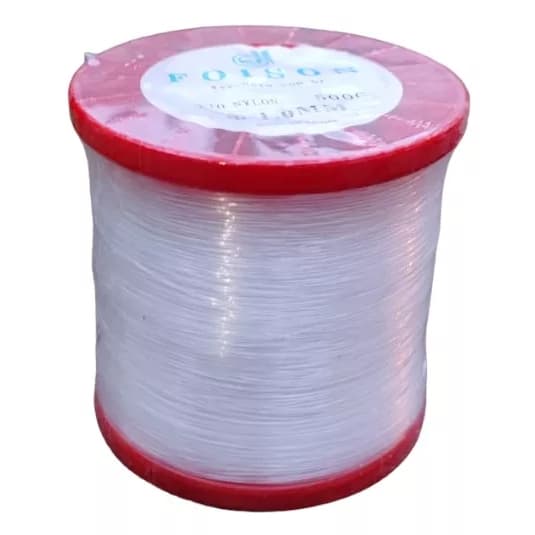 Linha De Pesca Nylon 1,0 mm (100) Branco 500 Gramas Unitario 500 metros