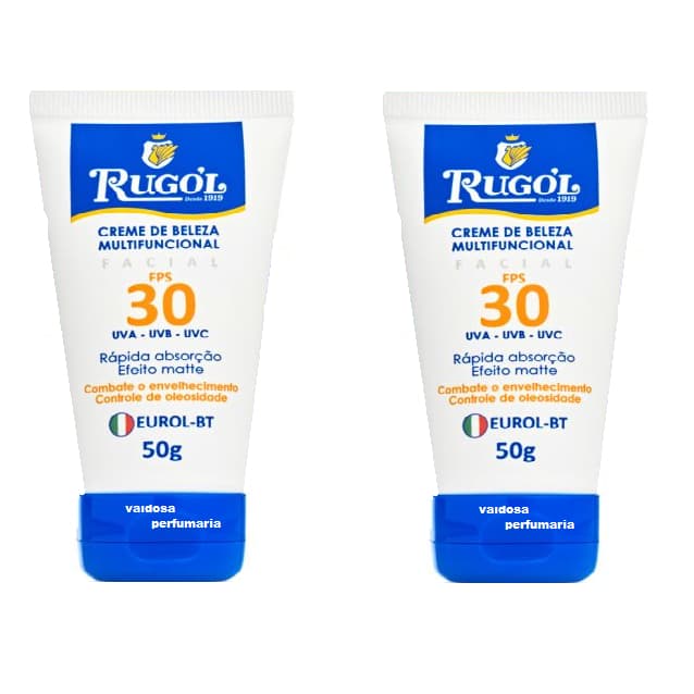 2 Creme Da Beleza Rugol Multifuncional Fps 30 50g