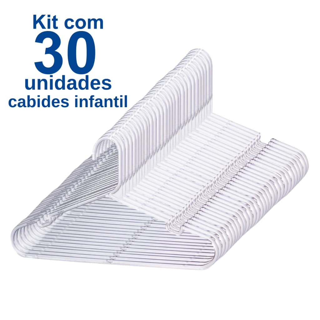 Kit Cabides Infantil de Acrílico Transparente com 30 Unidades