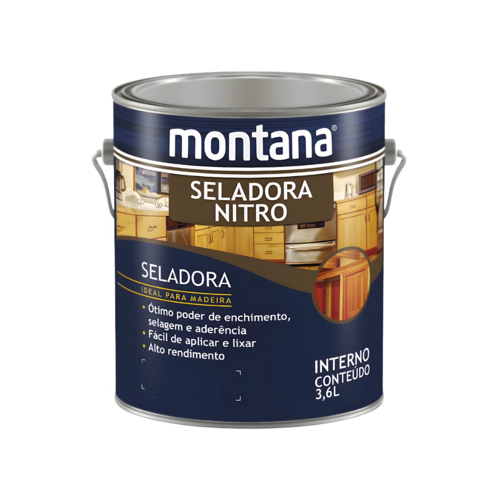Seladora Nitro Semi-brilho Para Madeira 3,6 L Montana