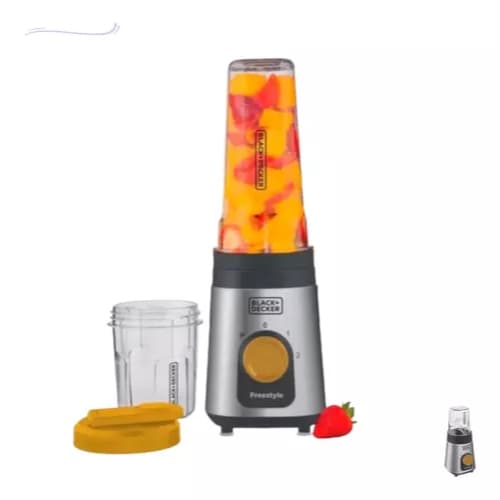 Liquidificador Processador Lp320 Black Decker Portátil Inox Mini 2x1 Presente Dia Pai Lembrancinha
