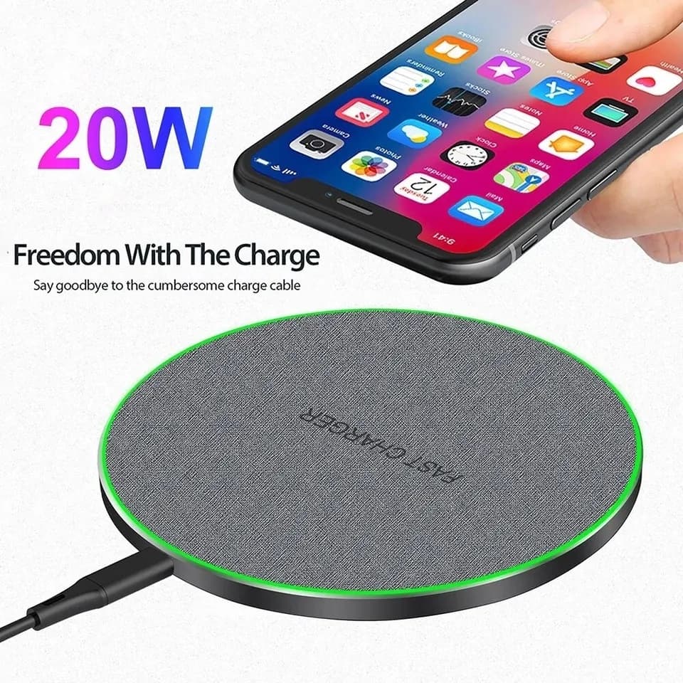 Carregador sem fio 15W para iPhone 14 13 12 11 Pro XS X XR 8 Indução Tipo C Almofada de carregamento rápido para Samsung