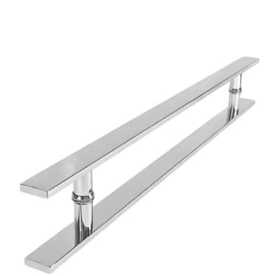 Puxador Porta Pivotante 100cm (entre furos 80cm) 3,2cm x 10mm Luxo P/ Portas de Madeira ou Vidro
