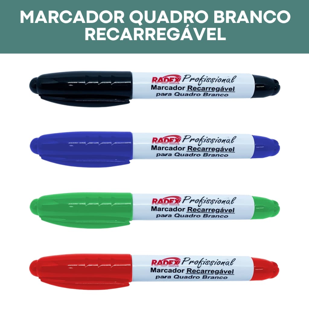 Marcador Quadro Branco Recarregável Unidade Radex