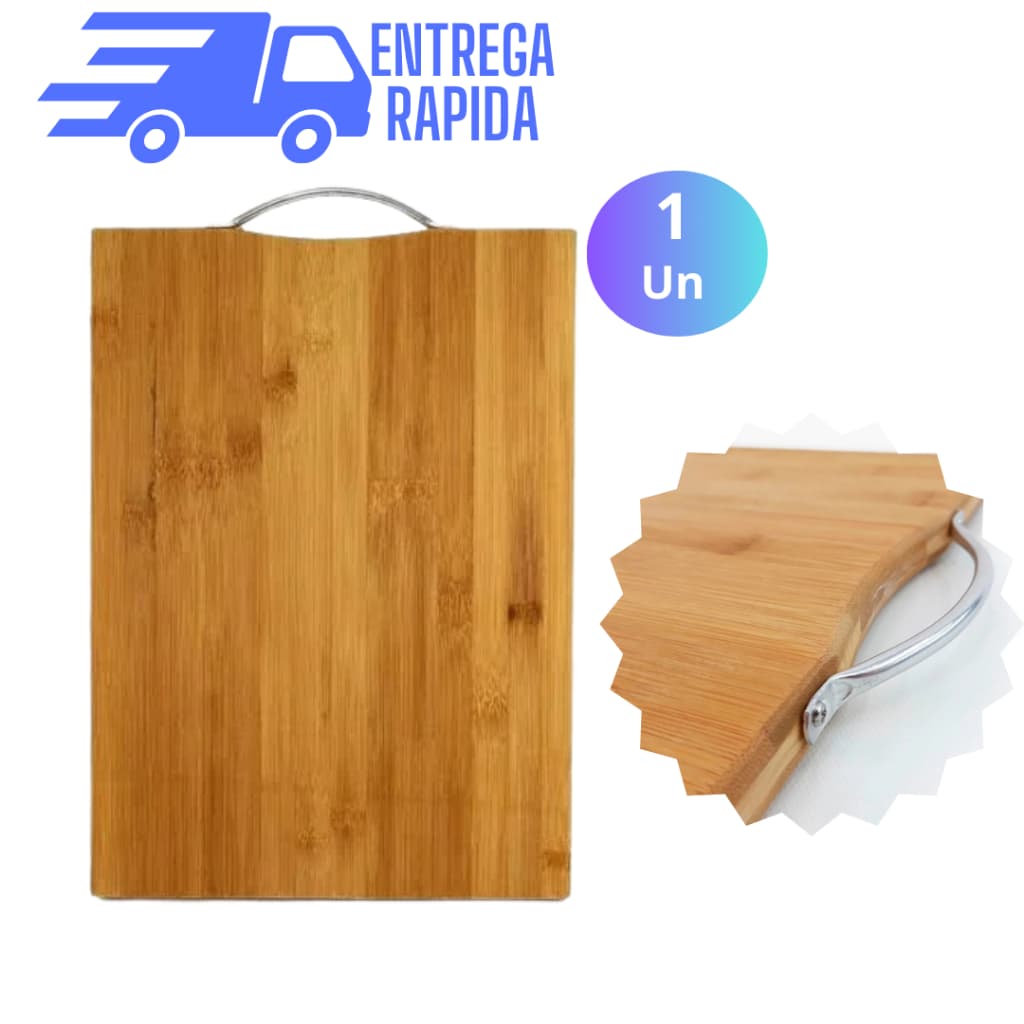 Tábua De Carne Bambu Com Alça Tabua de Corte